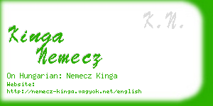 kinga nemecz business card